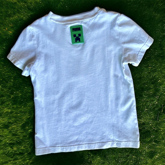 Puma x Minecraft Ocelot Graphic Tee Kids Sz 7/8 - Picture 3 of 7